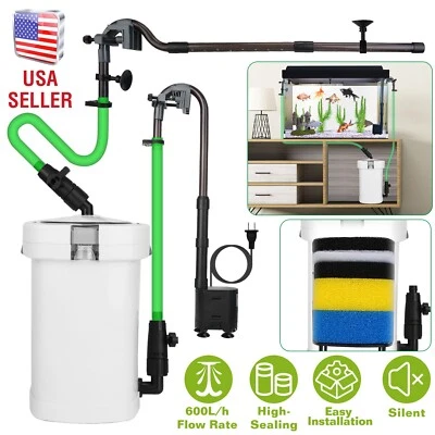 3-Stage Aquarium Canister Filter External Fish Tank Filter Barrel Water Pump - Image 1 of 4