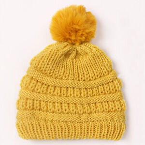 Baby Hat Cute Beanie Autumn Winter Warm Knitted Child Girls Hats Elastic Bonnet