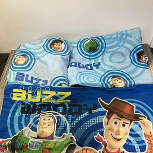 Disney Toy Story Twin Sheet Set~From Now On We Stick Together~Woody Buzz - Picture 1 of 10