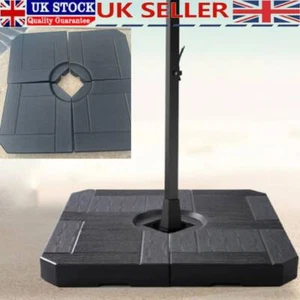 Set of 4 Parasol Base Weight Outdoor Umbrella Cantilever Sand Water Filled Stand - Picture 1 of 7