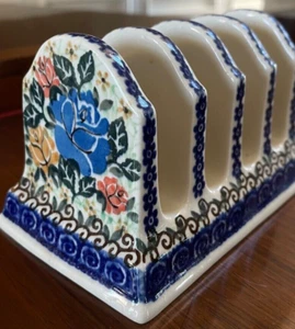Polish Pottery Stoneware Toast Holder CERAMIKA ARTYSTYCZNA Handmade - Picture 1 of 8