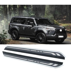 Running Board fits for Lexus GX550 2024 2025 Side Step 2PCS NerfBars Silver Edge - Picture 1 of 7