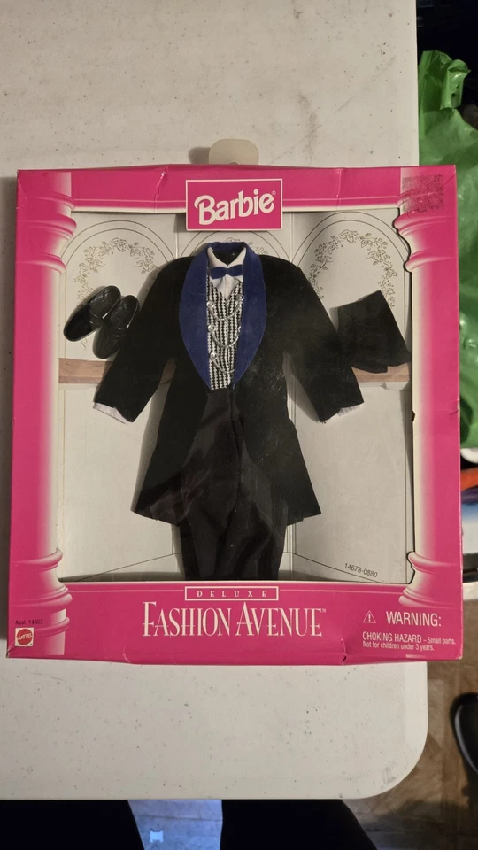 Lot of 3 Barbie Deluxe Fashion Avenue Ken Tuxedo - Blue satin gown   - Image 1 of 1