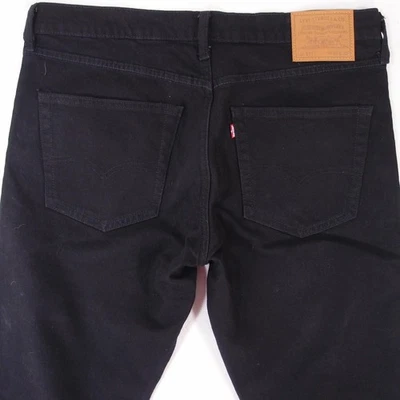 Hombres Levi's 04511 Ajustado Recto Elástico Negro Jeans W36 L32 - Imagen 1 de 4