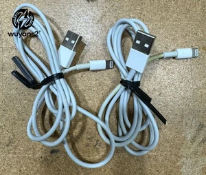 2 PACK Genuine OEM Apple iPhone Lightning to USB Cable Charger Cord 3FT Original - Photo 1 sur 10