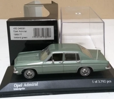 Minichamps 1/43 OPEL  ADMIRAL 1969-77 Verde 430046061 Limited Edition 3792 pcs - Immagine 1 di 4