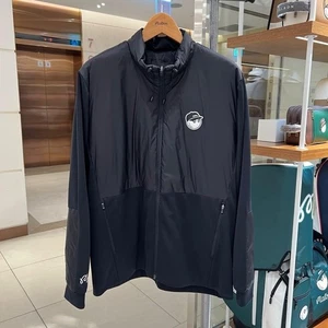 Chaqueta de golf Malbon para hombre con cremallera chaleco con cremallera completa color negro de Japón - Imagen 1 de 3