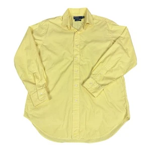 Polo Ralph Lauren Regent Classic Fit Button-Up Shirt Plaid Yellow Large Cotton - Picture 1 of 10