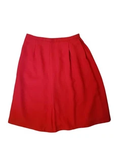 The Limited M Red Skirt A-line Office Career Academia Preppy Lined Knee-length - Picture 1 of 6