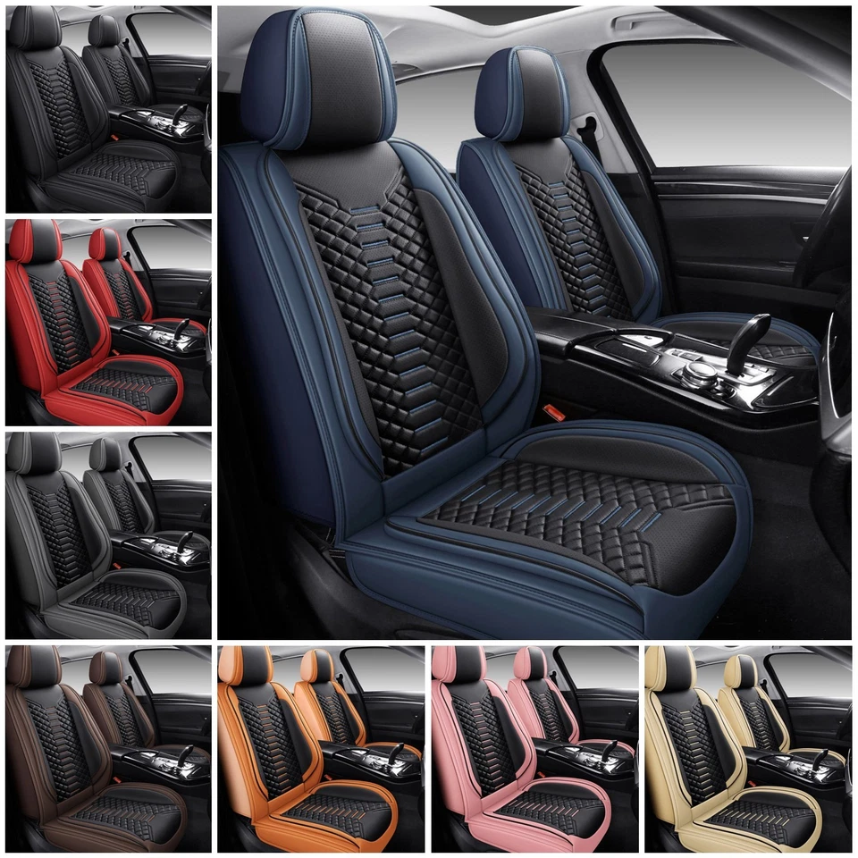 For Ford F150 F250 F350 Leather Seat Cover Full Set Front Rear 5 Seats Protector - Изображение 1 из 4