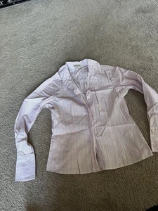 Michael By Michael Kors Women’s Button Up Blouse Stripe Size 10 - Picture 1 of 10