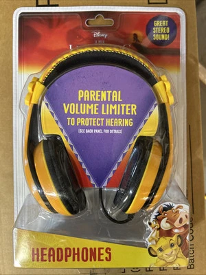 Disney The Lion King Child Youth Kids Plug-In Headphones With Volume Limiter NIP - Image 1 of 2