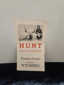 Folleto de viaje vintage de ciervos y antílopes del condado de Niobrara de Wyoming - Imagen 1 de 8