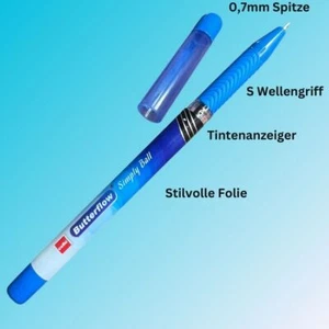 CELLO BUTTERFLOW SIMPLY Kugelschreiber blau oder schwarz | 1St. oder 10er Pack - Bild 1 von 6