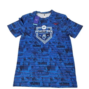 Mizuno Peachtree Road Race Mens T Shirt Performance Small All Over Print - Picture 1 of 12