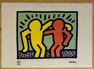 Keith Haring "Best Buddies" Limited Edition (21/150) Signed Off set Lithograph - Picture 1 of 5