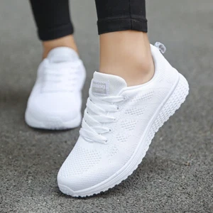 Women Casual Shoes Fashion Breathable Walking Mesh Flat Shoes Sneakers Women 202 - Picture 1 of 41