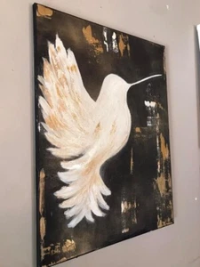 art, rustic, decor, hummingbird, gold - Picture 1 of 2
