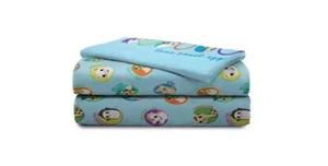 New Kids ADOPT ME! 3 Piece Twin Sheet Set Giraffe Penguin Duck Blue - Picture 1 of 1