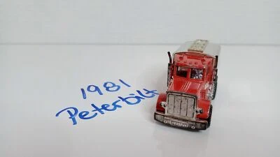 Caja de cerillas Peterbilt 1981 vintage 1:64 diecast Getty rojo y plateado Foto 1 de 4