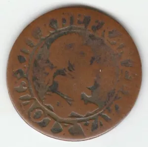 1615-X France Double Tournois Amiens Mint Copper Scarce Free Shipping - Picture 1 of 2