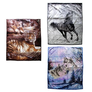 675gsm 2 Ply 3D Print Faux Mink Blanket Queen 200x240 cm - Picture 1 of 8