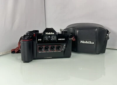 Sistema de lentes Nishika N8000 3D Quadra Japón 35 mm cámara fotográfica con estuche OEM VENDEDOR DE EE. UU. Foto 1 de 4