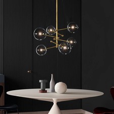 Nordic Magic Bean Metal Glass Ball Chandelier Living Room Lighting Pendant Lamp