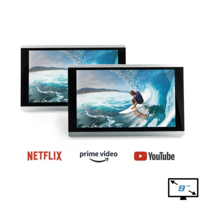 AMPIRE AMX090-4K Set RSE con due monitor poggiatesta 9'' e Android Box Wi-Fi - Immagine 1 di 4