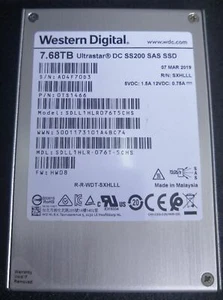 Western Digital 7.68TB Ultrastar DC SS530 SAS SSD P40569R-R-WDT-SXHLLL - Bild 1 von 2