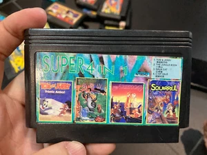 Famicom Game NES NT8042 4in1 Jungle Book,Tom&Jerry,Ship&Dale,Samurai Pizza Cat - Picture 1 of 6