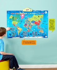 BEST LEARNING i-Poster My WORLD Interactive Map - Educational Talking Toy