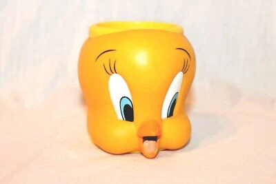 NUEVO EN PAQUETE DE COLECCIÓN 1995 TWEETY LOONEY TUNES TAZA DE PLÁSTICO WARNER BROS Foto 1 de 4