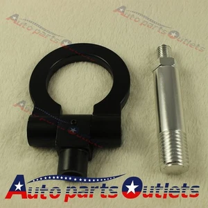 BLACK FOR MAZDA CX5 RX8 MAZDA JDM FOLDING SCREW ON TYPE FRONT REAR TOW HOOK - Picture 1 of 6