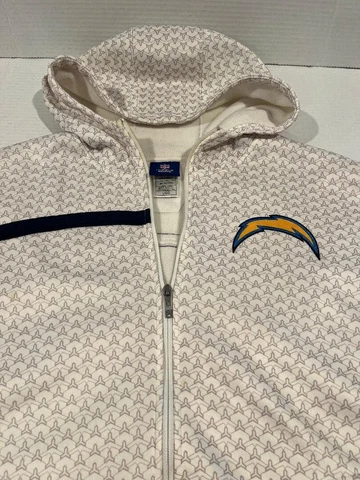 NFL LA Chargers, Men's Pull-over Hooded Sweatshirt, Color Gray, Size Large Cover