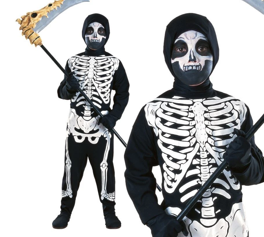 Niño HAUNTED HOUSE SKELETON Niños Halloween Vestido Elegante Disfraz Niños (881907) Foto 1 de 1