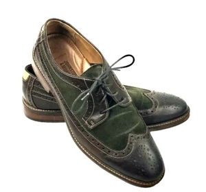 Johnston & Murphy Herrenschuhe Größe 9,5 M Grün Wildleder Budapester 206936 - Bild 1 von 9