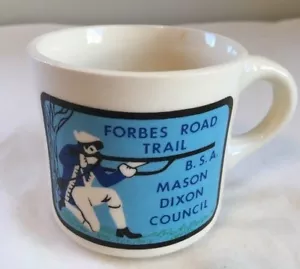 Taza vintage BSA Boy Scouts Forbes Road Trail Mason Dixon Council años 70 EE. UU. FS! - Imagen 1 de 7