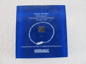 Chip de supercomputadora Cray Research en pisapapeles Lucite Cray 1 serie 20 de colección - Imagen 1 de 8