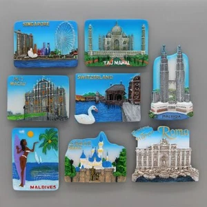 Fridge Magnet Macao Malaysia Maldives Roma Disneyland Singapore Home Decoration - Picture 1 of 20