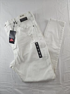 MUDD Jeans Women Size 18 White Bleachwash High Rise Distressed Jegging NEW TAG - Picture 1 of 22