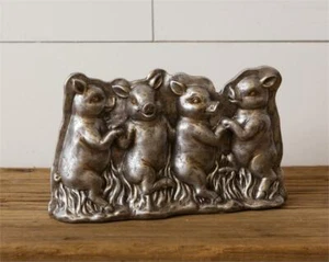Primitive Vintage Look Playful Piggies Faux Mold Decor - Picture 1 of 5