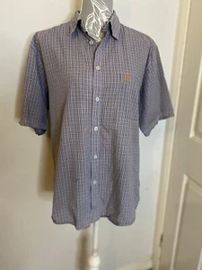 James Pringle Golf Short Sleeve collared Check Shirt Men's in size Large - Picture 1 of 7