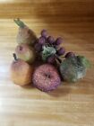 6 beaded sugared fruit grapes apples pears