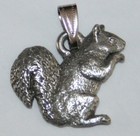 Squirrel Harris Fine Pewter Pendant USA Made
