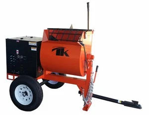 10 cu ft.0 Towable Steel Drum Concrete Cement Mortar Plaster Mixer W/ Honda - Picture 1 of 7