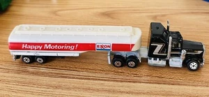 Vintage 1980 Yatming Semi Truck w/ Exxon Trailer Happy Motoring 7” Diecast Toy - Picture 1 of 6