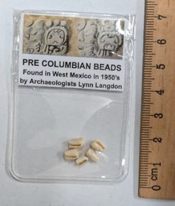 Cinco cuentas concha precolombinas de México - Colección Ex Lynn Langdon (#F6649) - Imagen 1 de 1