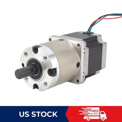 STEPPERONLINE Nema 23 Geared Stepper Motor w/15:1 Planetary Gearbox L=56mm CNC - Image 1 of 4