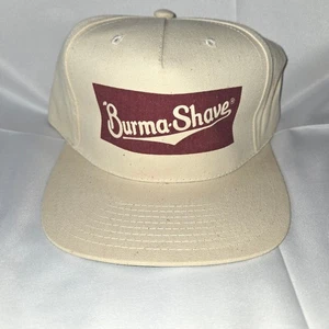 Vintage Burma-Shave Snapback Off-White Trucker Dad Mütze ungetragen Ball Cap - Bild 1 von 8